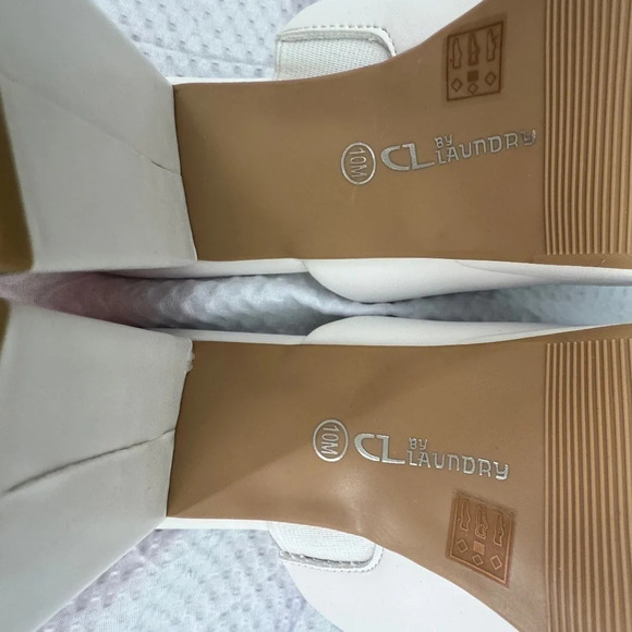 CL by Laundry Get On Platform Heel Sandals in White New in Box size 10 / 41 - Picture 6 of 16